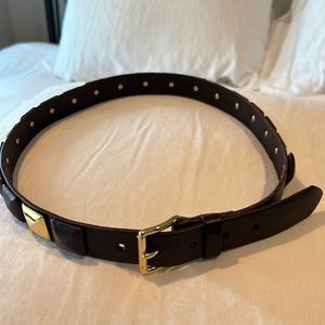 Linea Pelle Woman’s Brown Leather Belt- New without tags- size Small